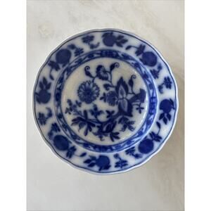 Antique MEISSEN ENGLAND Blue Onion Collector's Bowl - Blue Crown Hallmark Stamp